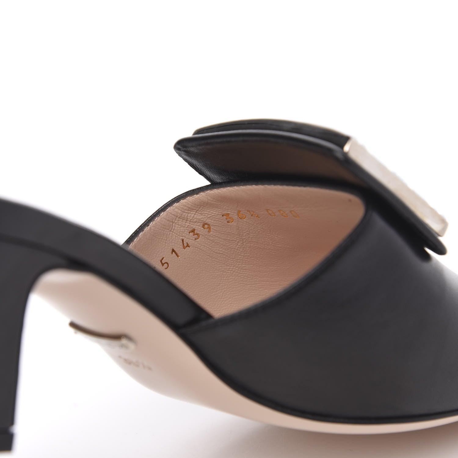Gucci Malaga Kid Crystal Square G Madelyn Mules 36.5 Black 8 of 9