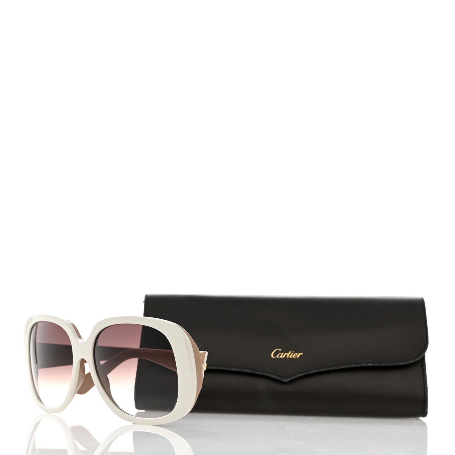 Acetate Sunglasses White Beige