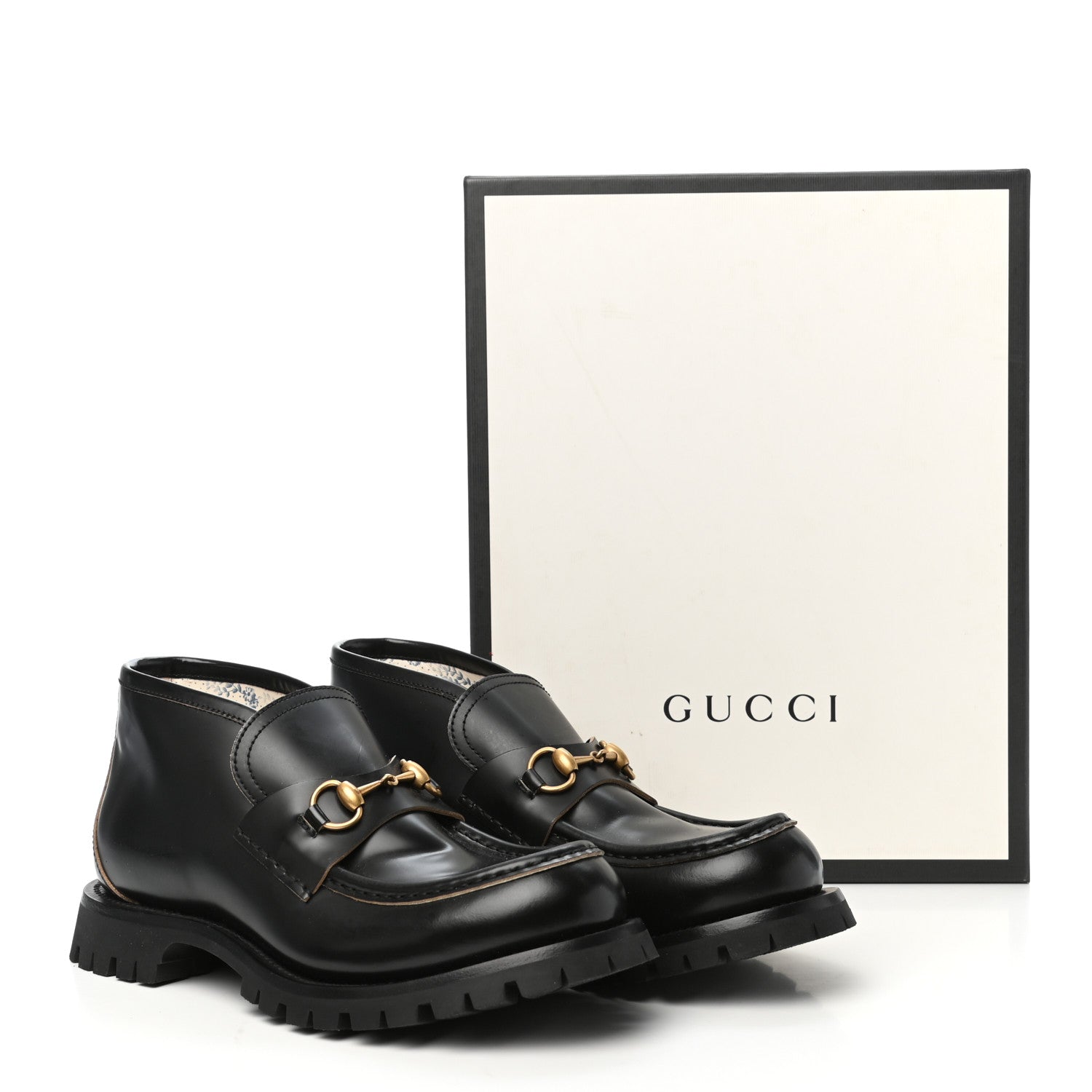 Gucci Cordovan Lux Mens Harald Horsebit Ankle Boots 8.5 Black 7 of 7
