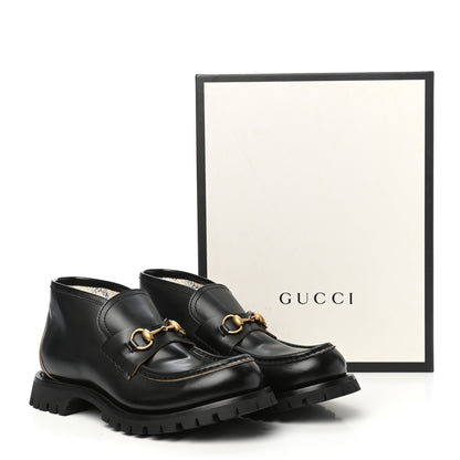 Gucci Cordovan Lux Mens Harald Horsebit Ankle Boots 8.5 Black 7 of 7