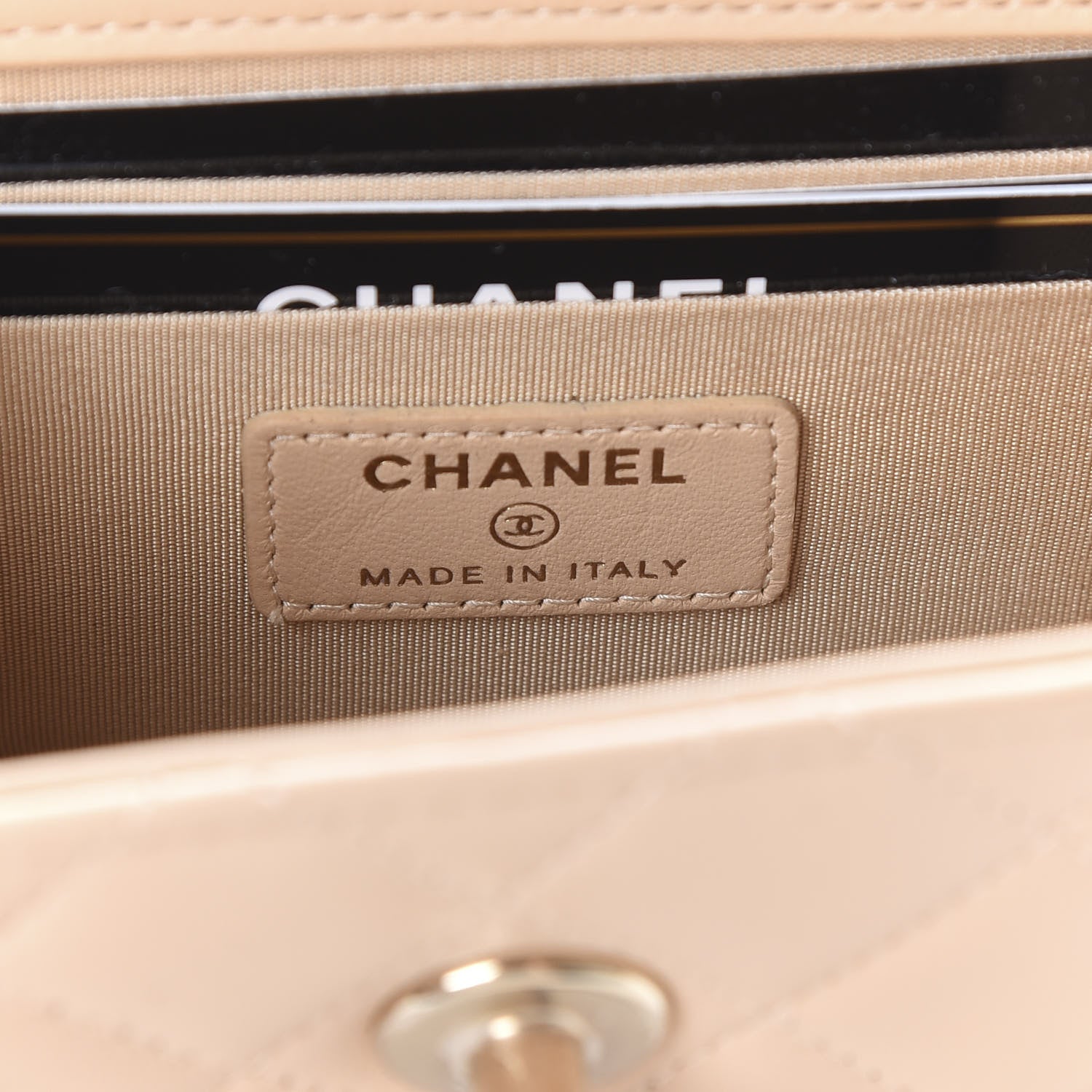Chanel Lambskin Quilted Mini Trendy CC Clutch With Chain Beige 5 of 10