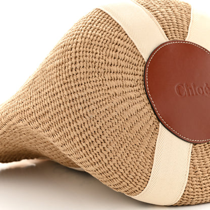 Chloe Raffia Large Woody Tote White 8 of 10