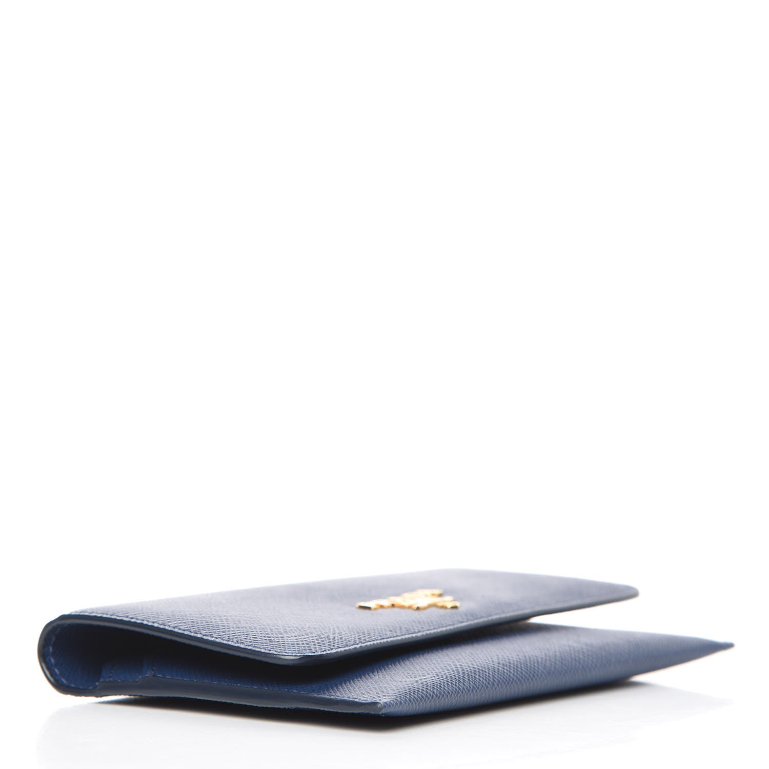 Prada Saffiano Metal Flap Wallet Bleuette 5 of 9