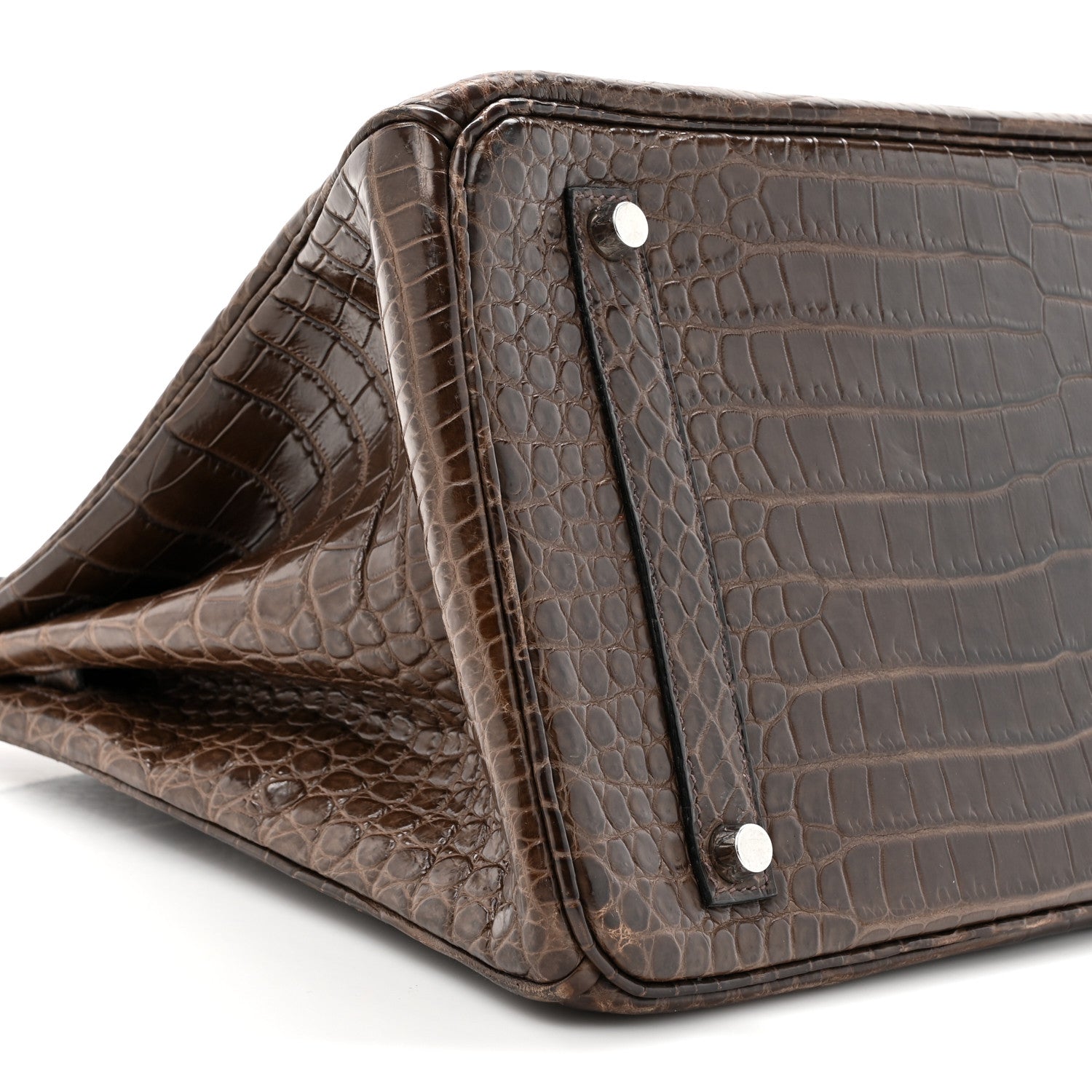 Hermes Matte Porosus Crocodile Birkin 35 Chocolate 10 of 14