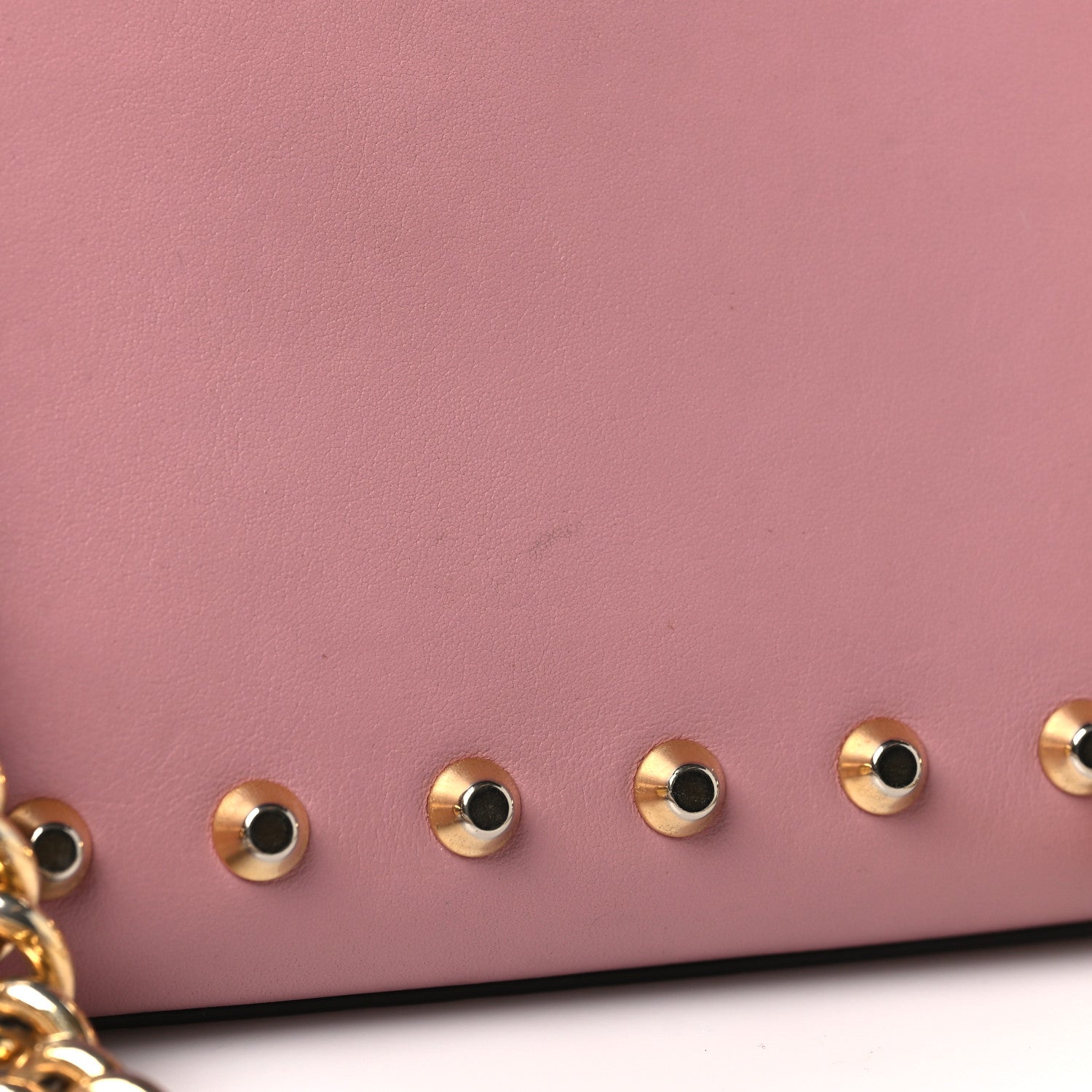 Gucci Calfskin Studded Small Padlock Shoulder Bag Carmine Rose 11 of 14