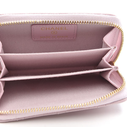 Chanel Caviar Quilted Zip Coin Purse Light Pink 5 of 8