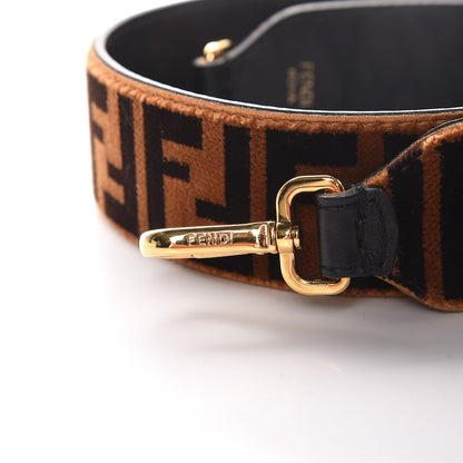Fendi Velvet Tapestry FF Strap You Tobacco 3 of 5