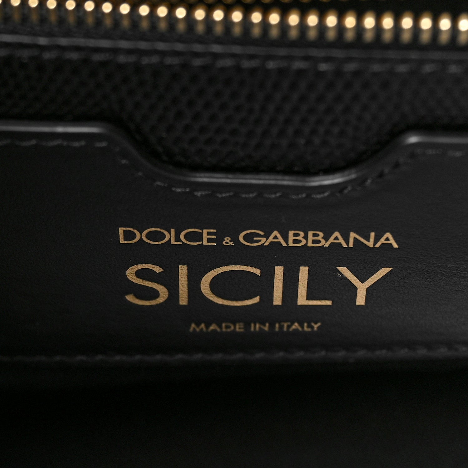 Dolce & Gabbana Calfskin Iguana Embossed Studded Medium Fashion Sinner Patch Miss Sicily Satchel Black 6 of 8