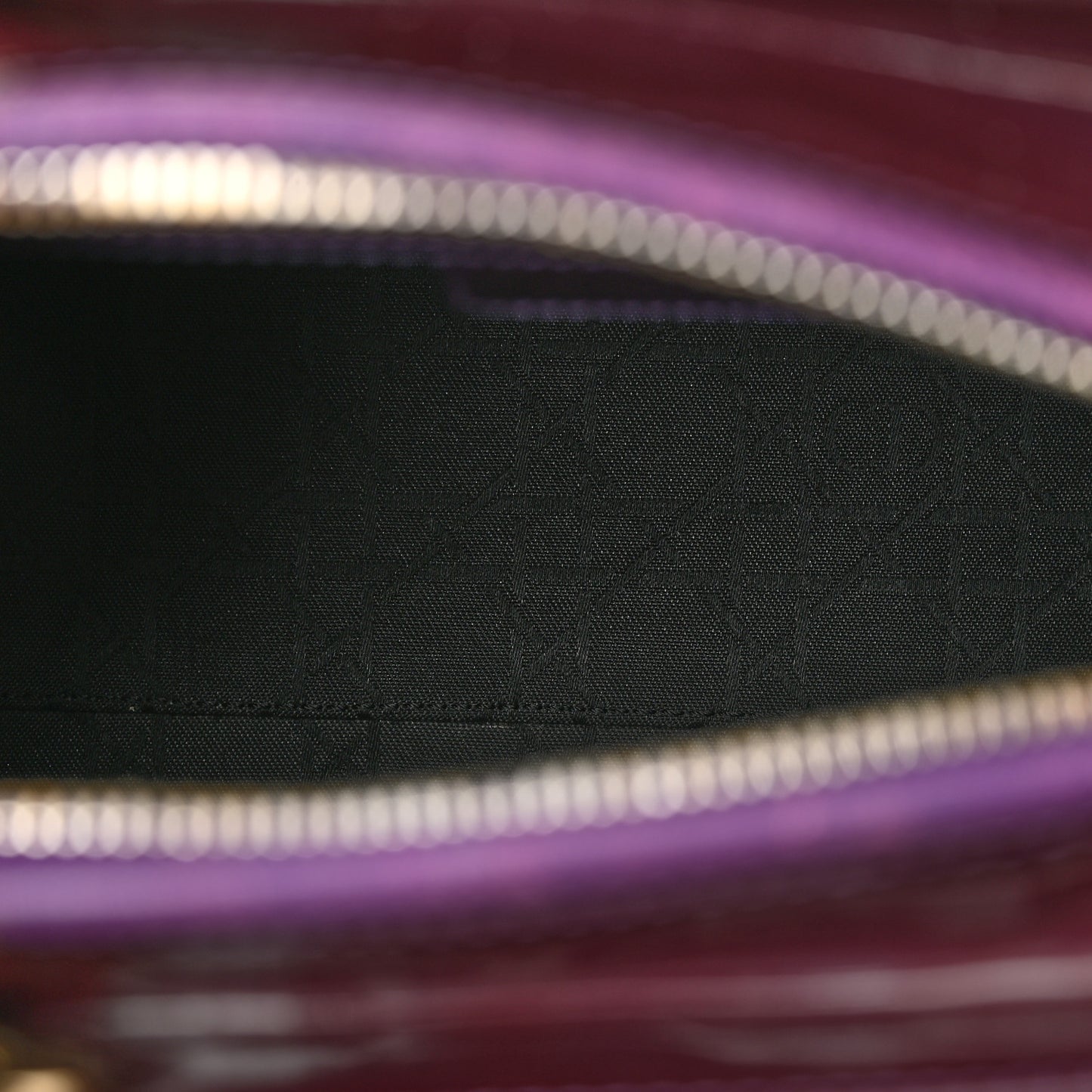 Patent Cannage Medium Lady Dior Purple