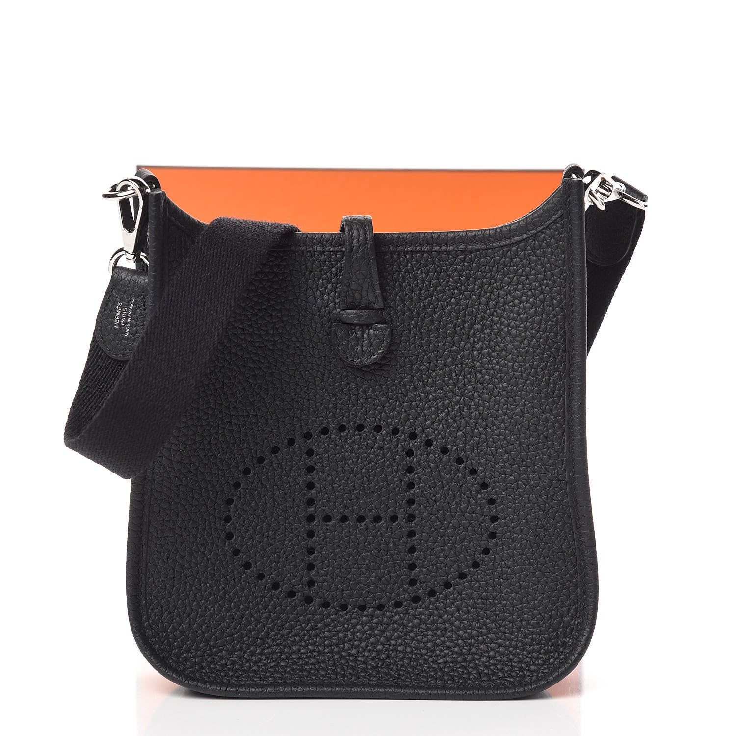 Hermes Taurillon Clemence Evelyne TPM Black 11 of 11