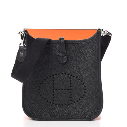 Hermes Taurillon Clemence Evelyne TPM Black 11 of 11