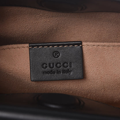 Gucci Nappa Bamboo Web Mini Nymphaea Top Handle Bag Black 7 of 7