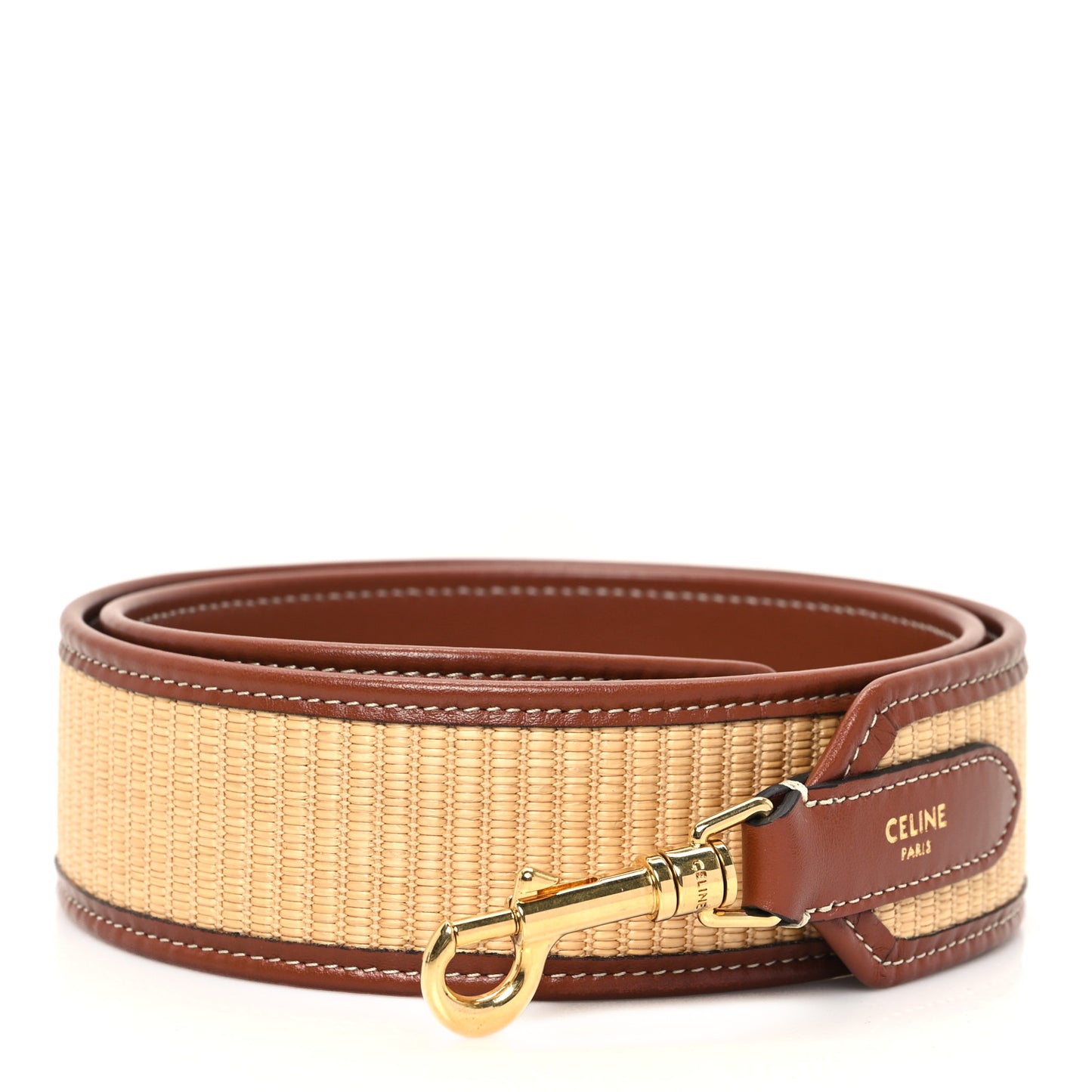 Raffia Calfskin Strap Tan