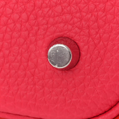 Hermes Taurillon Clemence Casaque Picotin Lock 22 MM Rouge de Coeur Rose Extreme Bleu Zanzibar 11 of 11