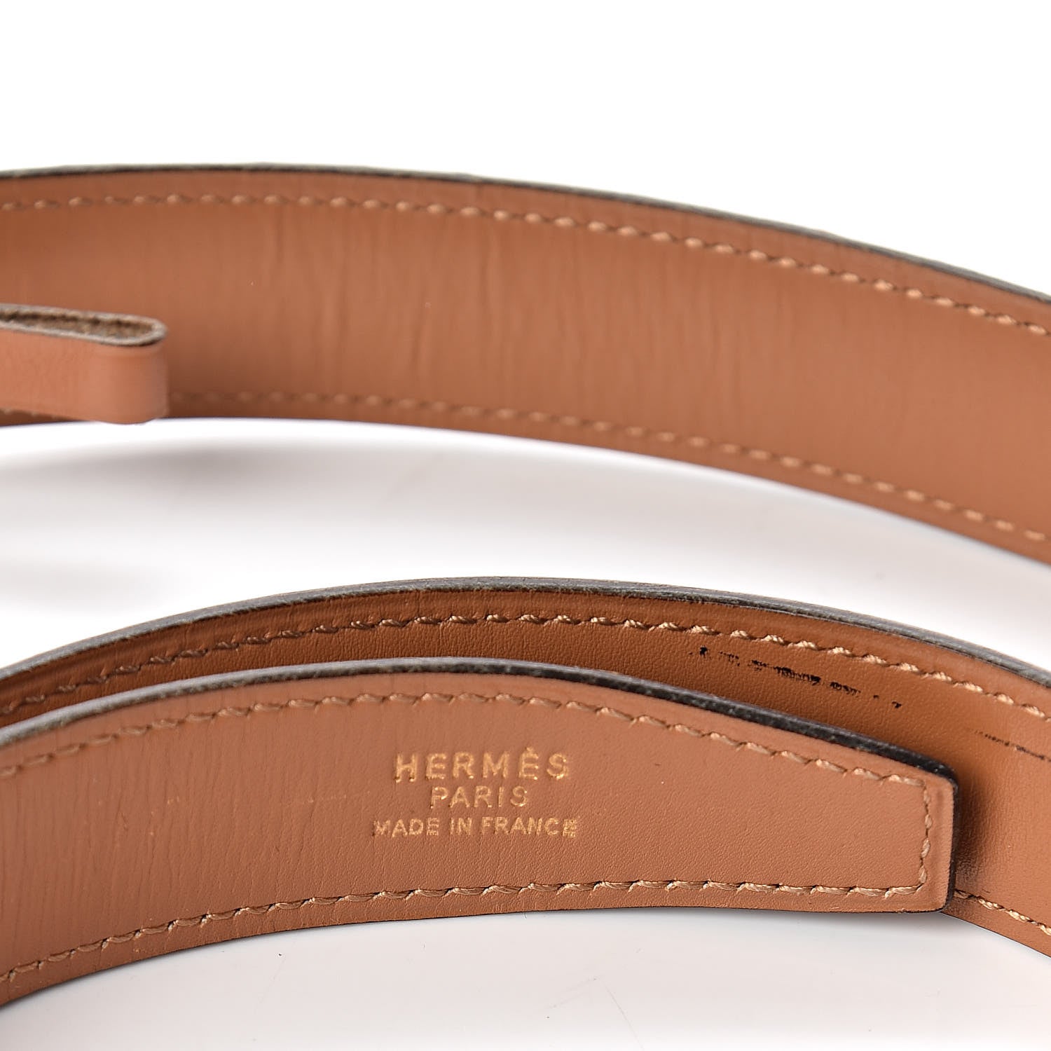 Hermes Ostrich 24mm Belt 95 Gold 5 of 8