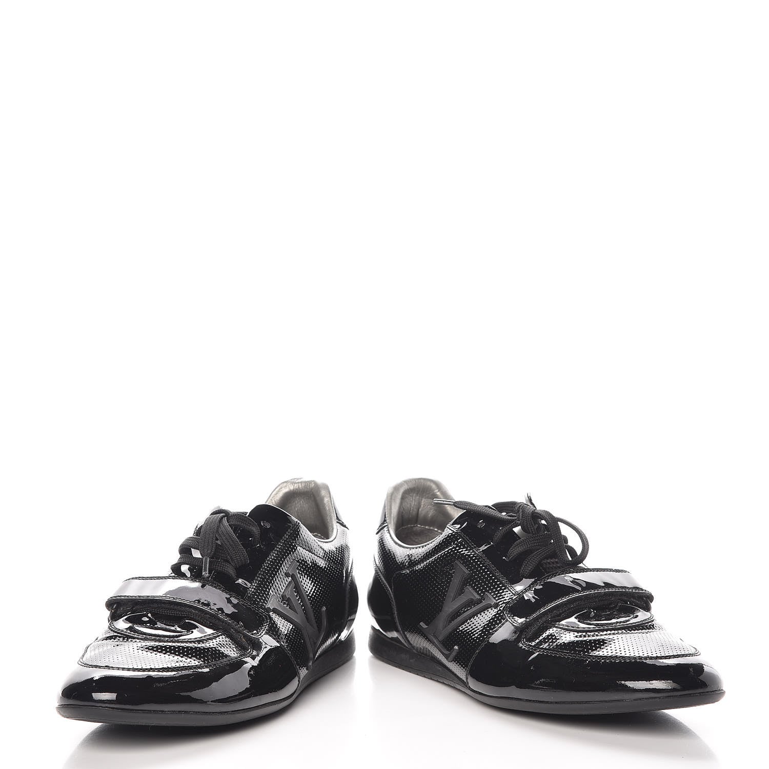 Louis Vuitton Patent Calfskin Sneakers 9 Black 6 of 14