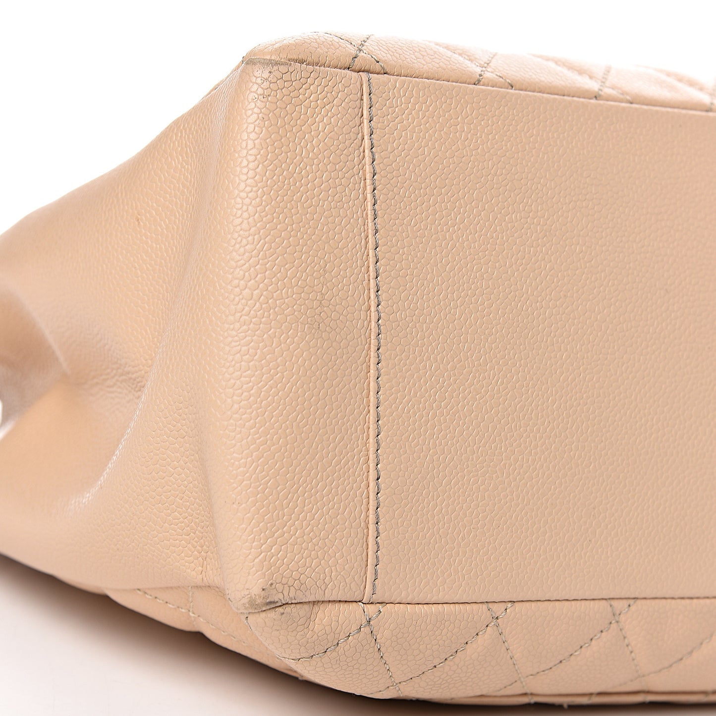 Caviar Quilted Grand Shopping Tote GST Beige Clair