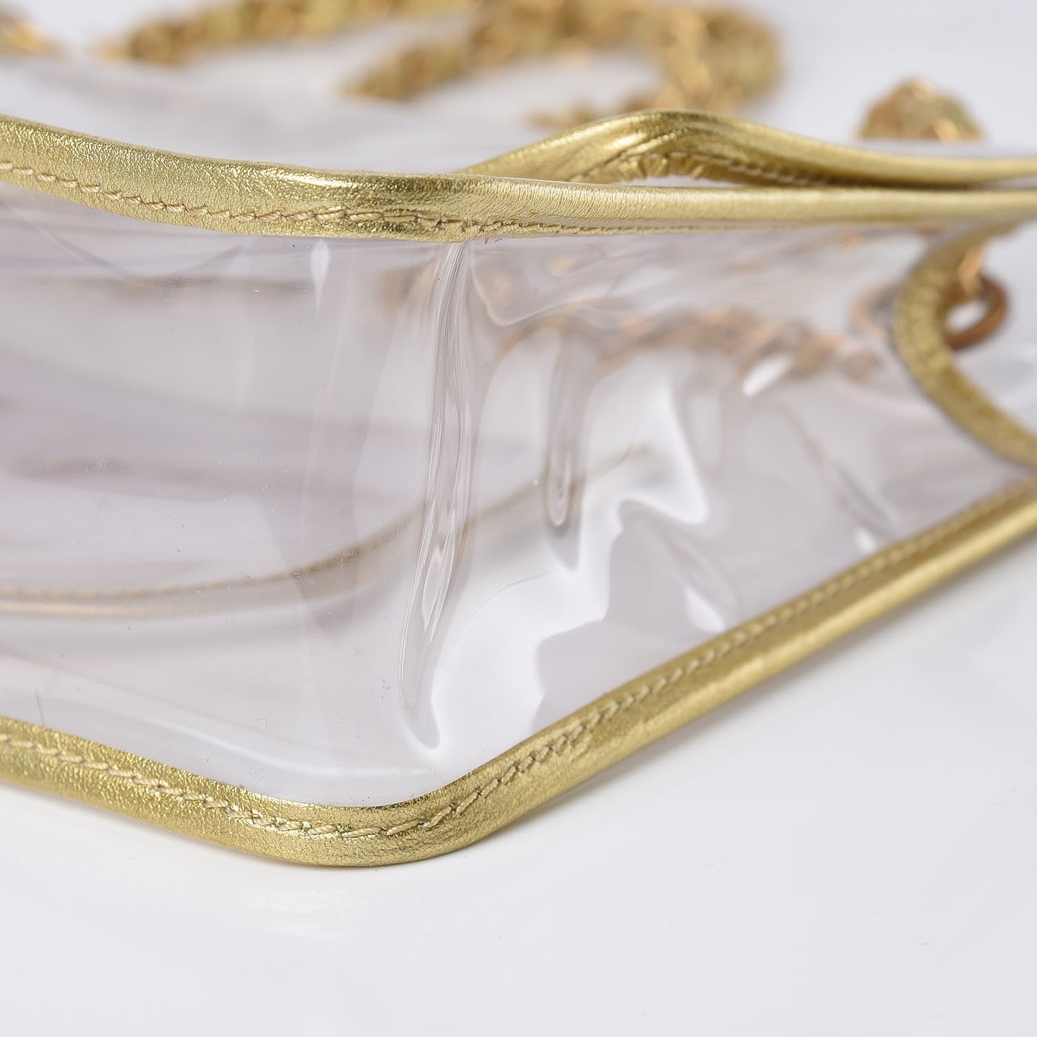 Chanel Lambskin Vinyl Large Naked Flap Gold 9 of 10