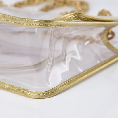 Chanel Lambskin Vinyl Large Naked Flap Gold 9 of 10