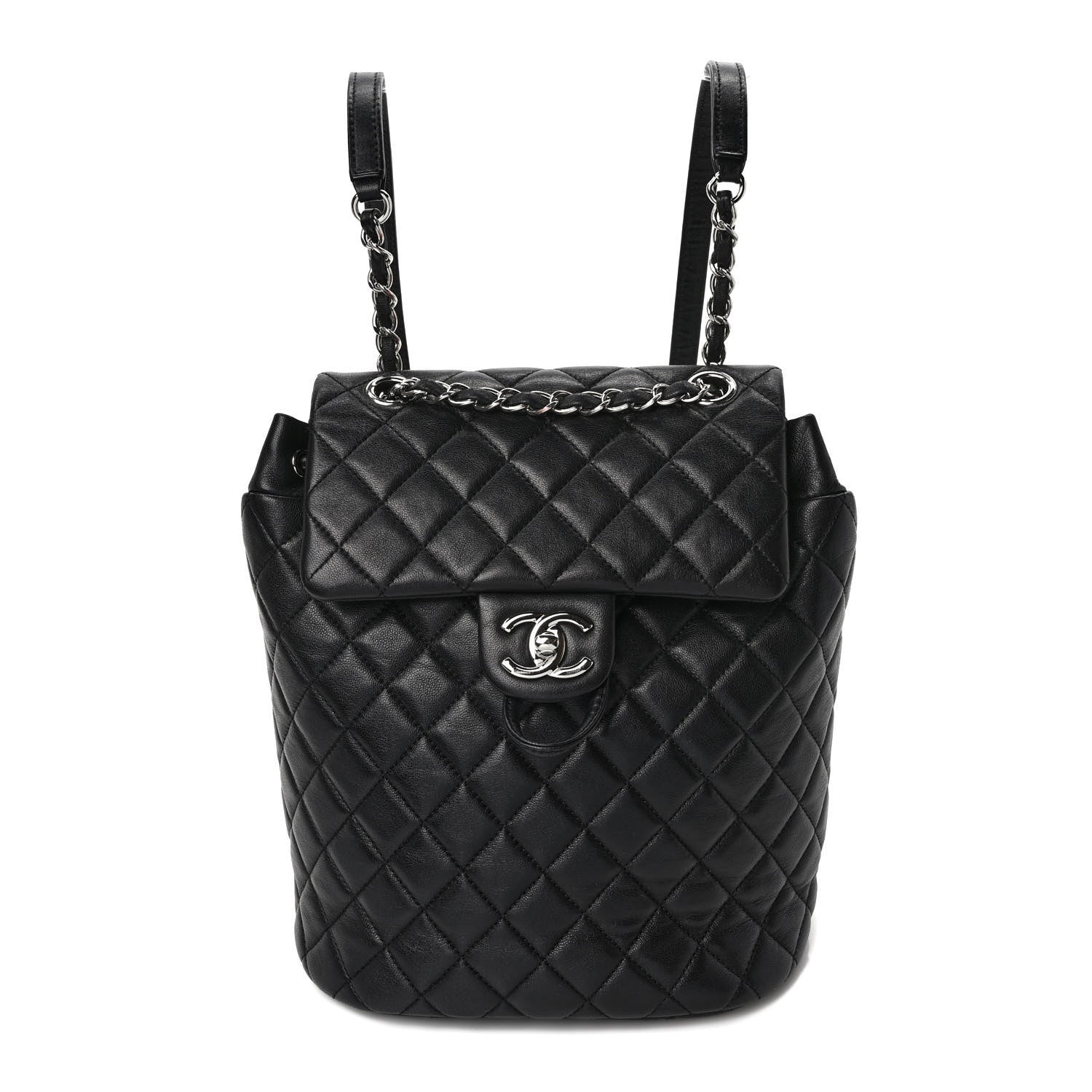Chanel Calfskin Quilted Small Urban Spirit Backpack Black 1 of 9