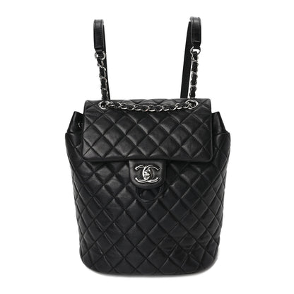 Chanel Calfskin Quilted Small Urban Spirit Backpack Black 1 of 9