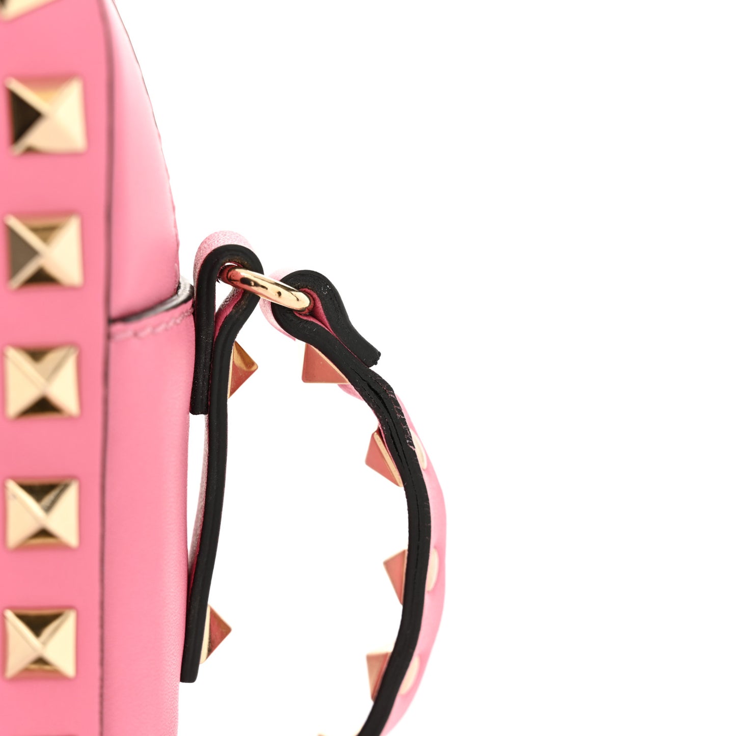 Calfskin Rockstud Camera Crossbody Bag Pink