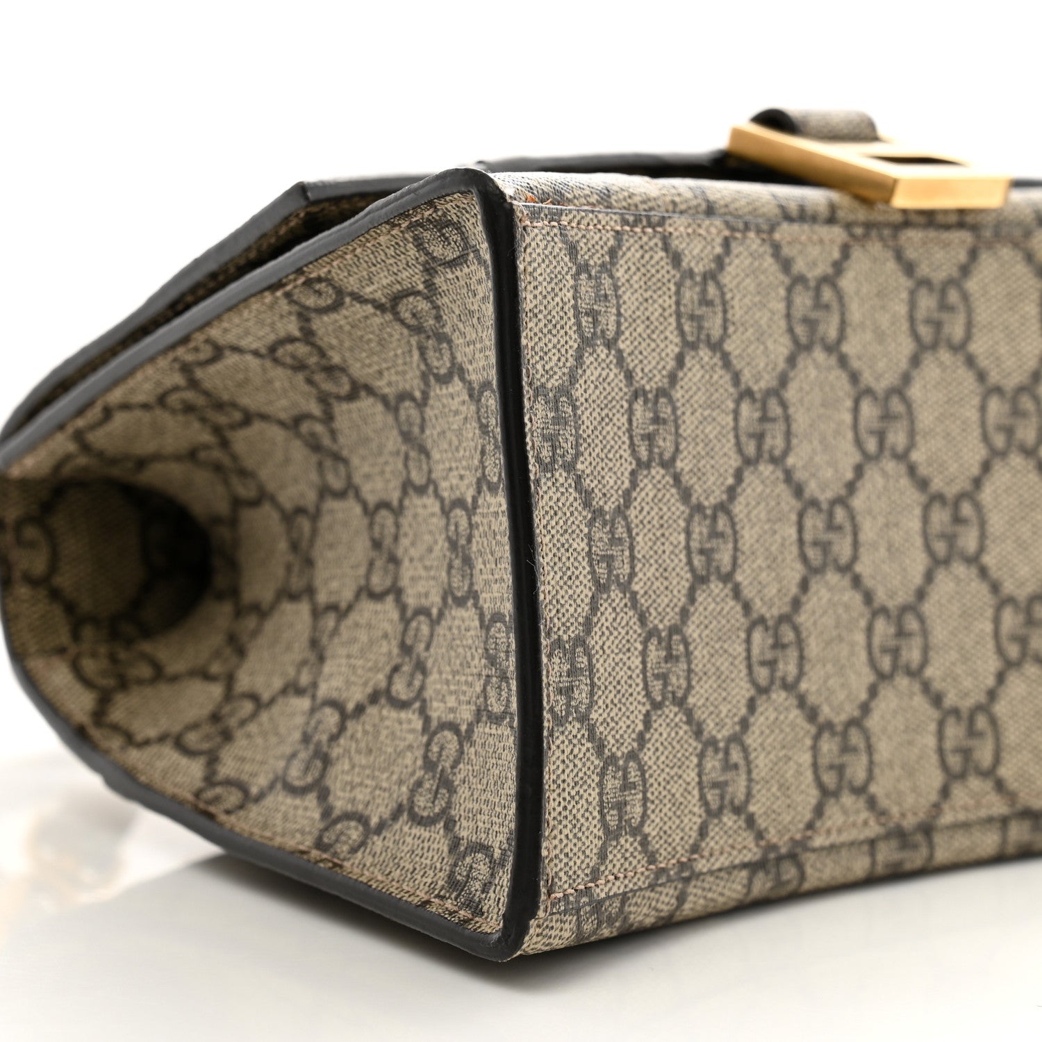 Balenciaga X GUCCI GG Supreme Monogram Small Hourglass Top Handle Bag Beige Ebony 9 of 10