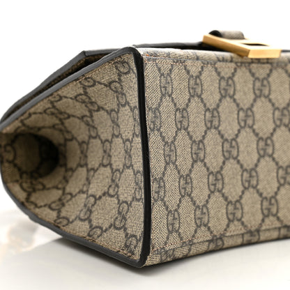 Balenciaga X GUCCI GG Supreme Monogram Small Hourglass Top Handle Bag Beige Ebony 9 of 10