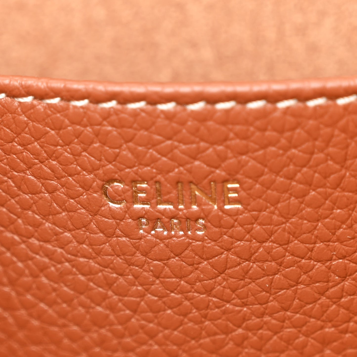 Grained Calfskin Triomphe Medium Cabas Anais Tan