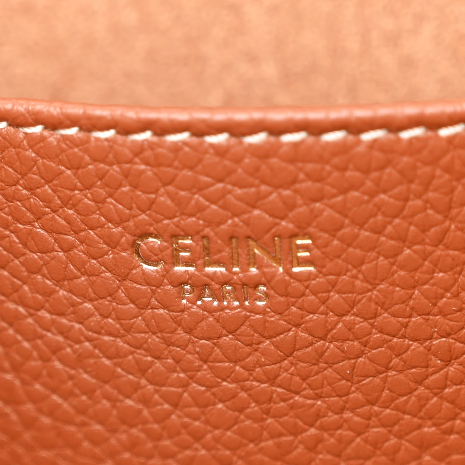 Celine Grained Calfskin Triomphe Medium Cabas Anais Tan 6 of 11