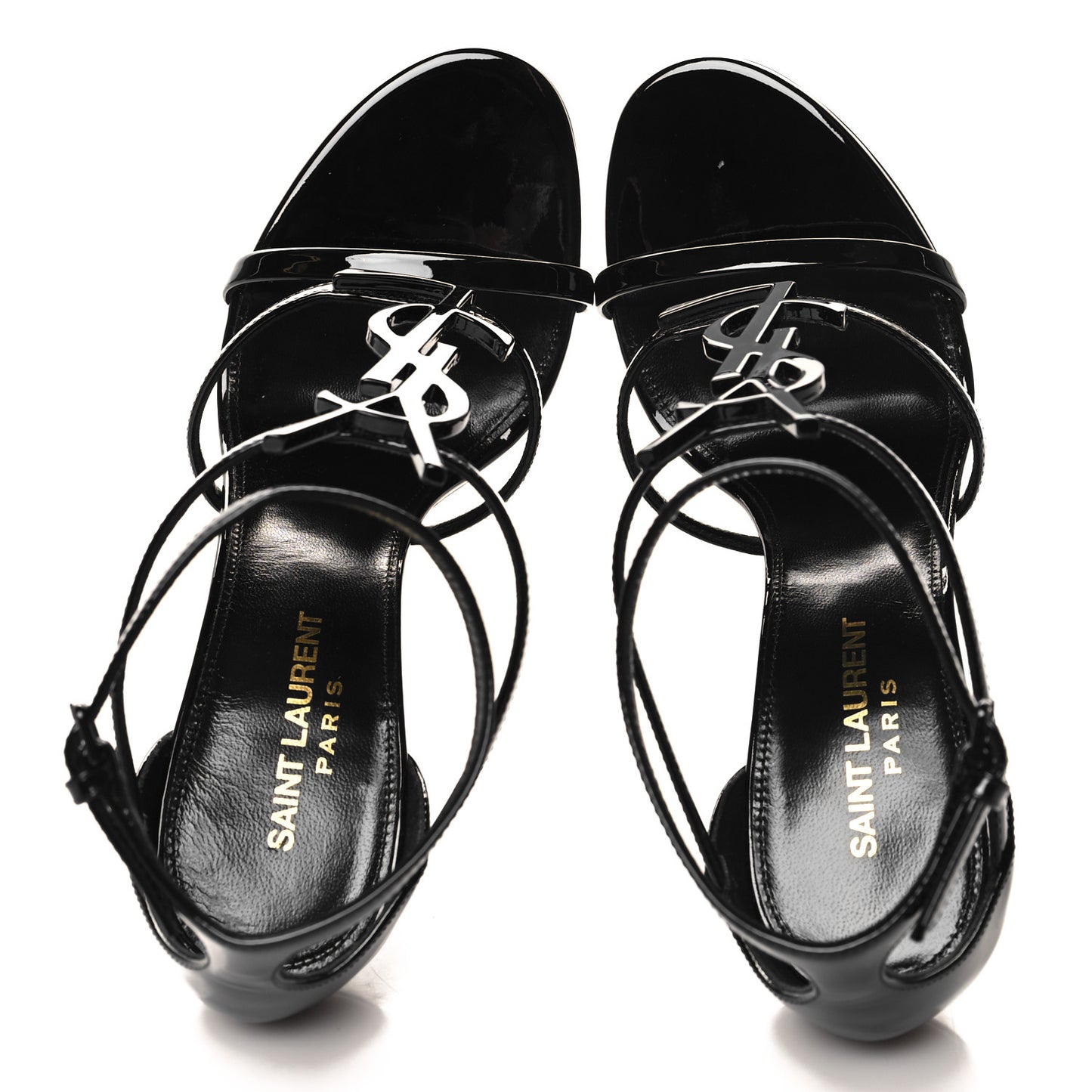 Patent Cassandra 100 Ankle Strap Sandals 38.5 Black