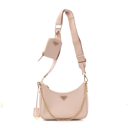 Prada Saffiano Re-Edition 2005 Shoulder Bag Cammeo Beige 1 of 12