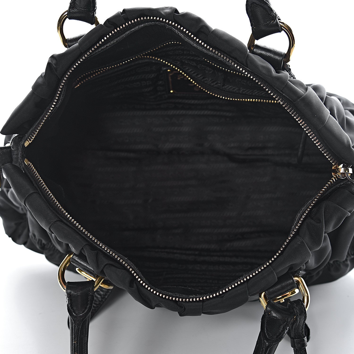 Prada Tessuto Nylon Gaufre Shopping Satchel Black 5 of 18
