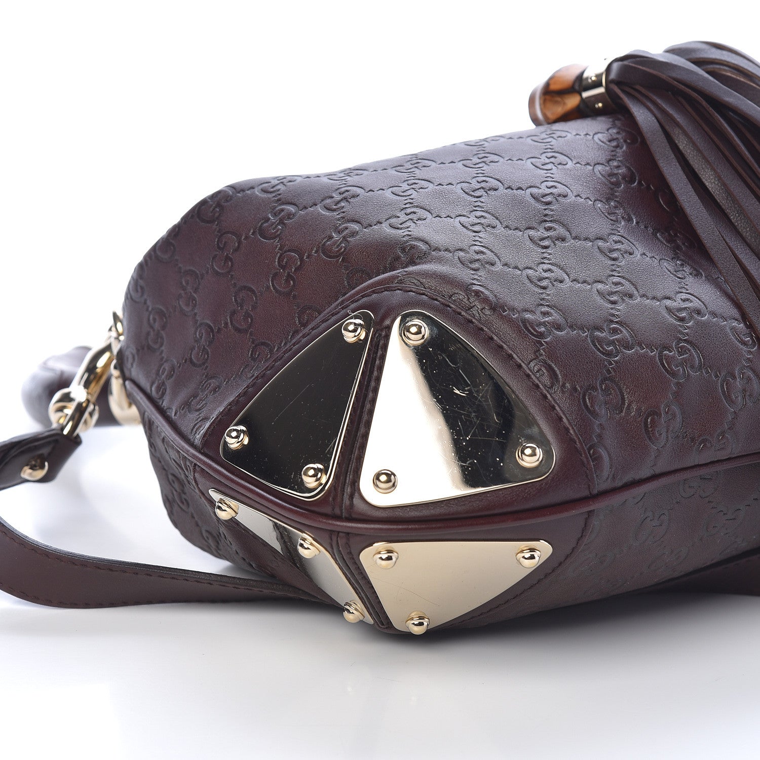 Gucci Guccissima Medium Indy Top Handle Hobo Dark Brown 6 of 10