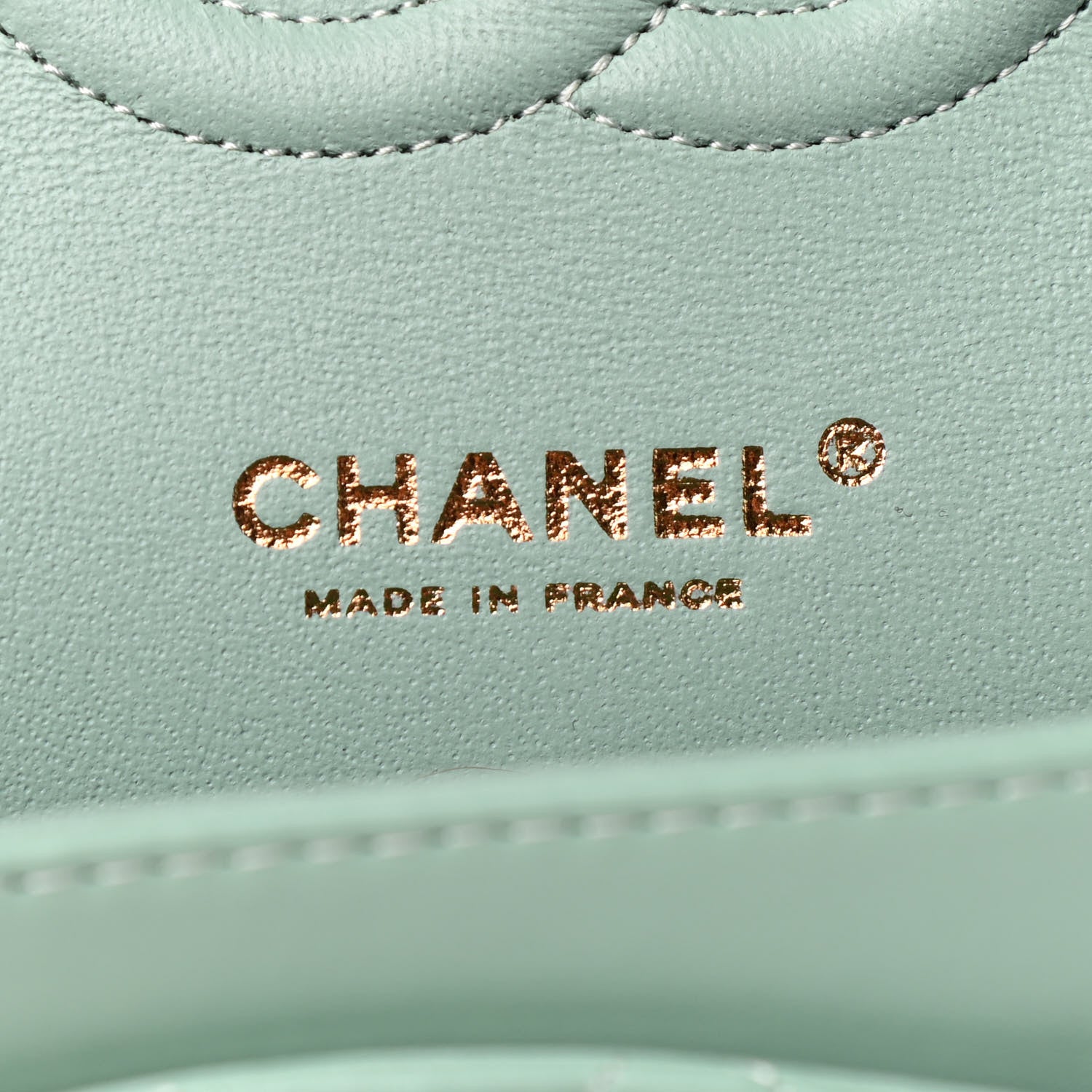 Chanel Lambskin Quilted Medium Double Flap Light Green 6 of 10