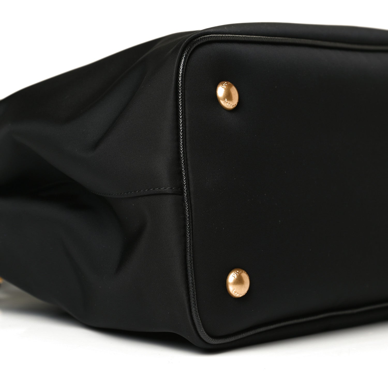Prada Tessuto Nylon Saffiano Small Tote Black 7 of 9