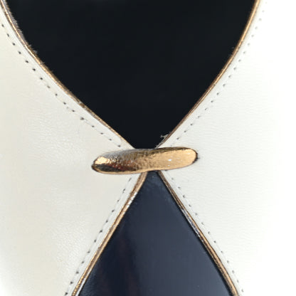 Saint Laurent Calfskin Lola Pumps 36.5 Pearl Navy 9 of 9