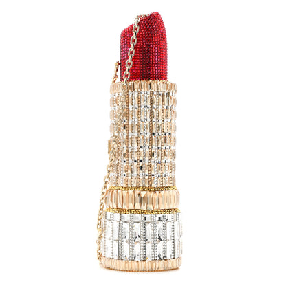 Judith Leiber Crystal Lipstick Seductress Minaudiere Clutch Multicolor 1 of 12