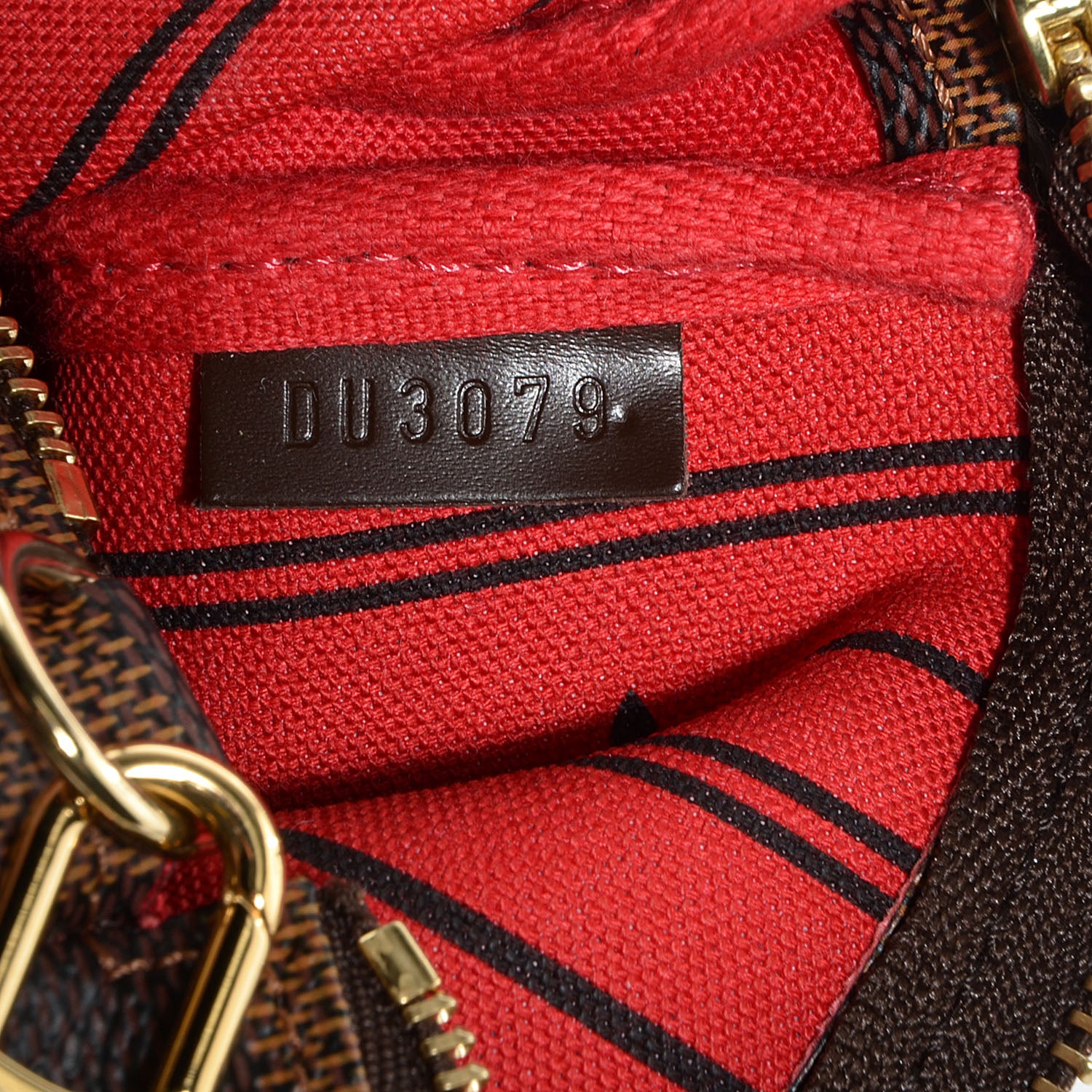 Louis Vuitton Damier Ebene Complice Trunks and Bags Mini Pochette Accessories Red 6 of 7