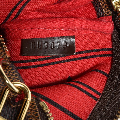 Louis Vuitton Damier Ebene Complice Trunks and Bags Mini Pochette Accessories Red 6 of 7