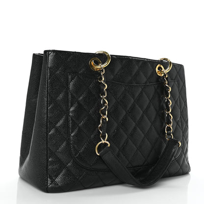 Chanel Caviar Quilted Grand Shopping Tote GST Black 4 of 10