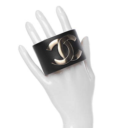 Chanel Calfskin CC Wide Cuff M Black 2 of 9
