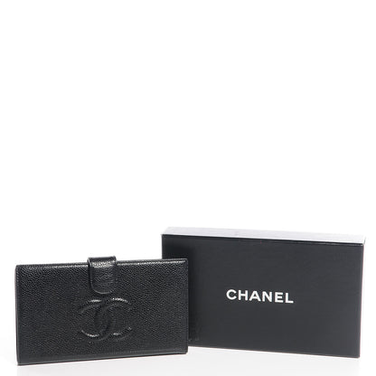 Chanel Caviar CC French Wallet Black 5 of 9