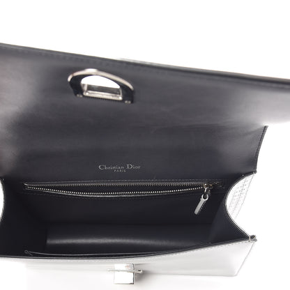 Christian Dior Metallic Patent Micro-Cannage Medium Diorama Flap Bag Silver 5 of 10