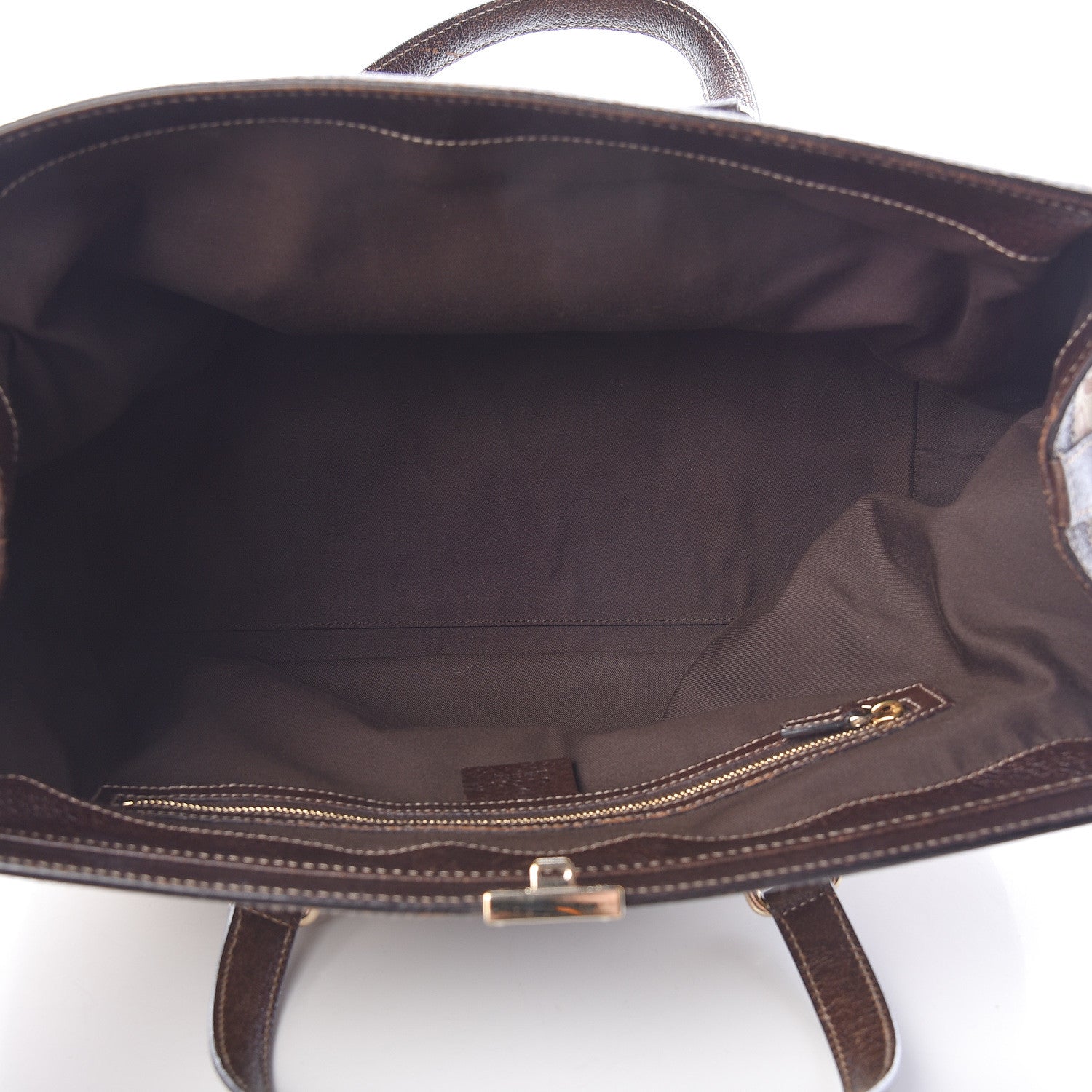 Gucci Horsebit Canvas Large Treasure Boston Tote Dark Brown 5 of 24