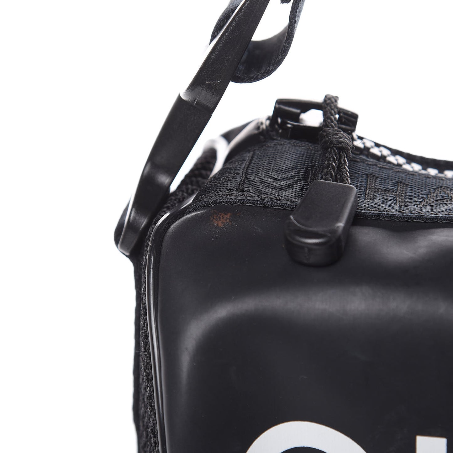 Rubber Nylon Mesh Small Sport Duffle Black