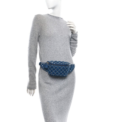 Valentino Garavani Denim Rockstud Spike Belt Bag 95 Denim 3 of 9