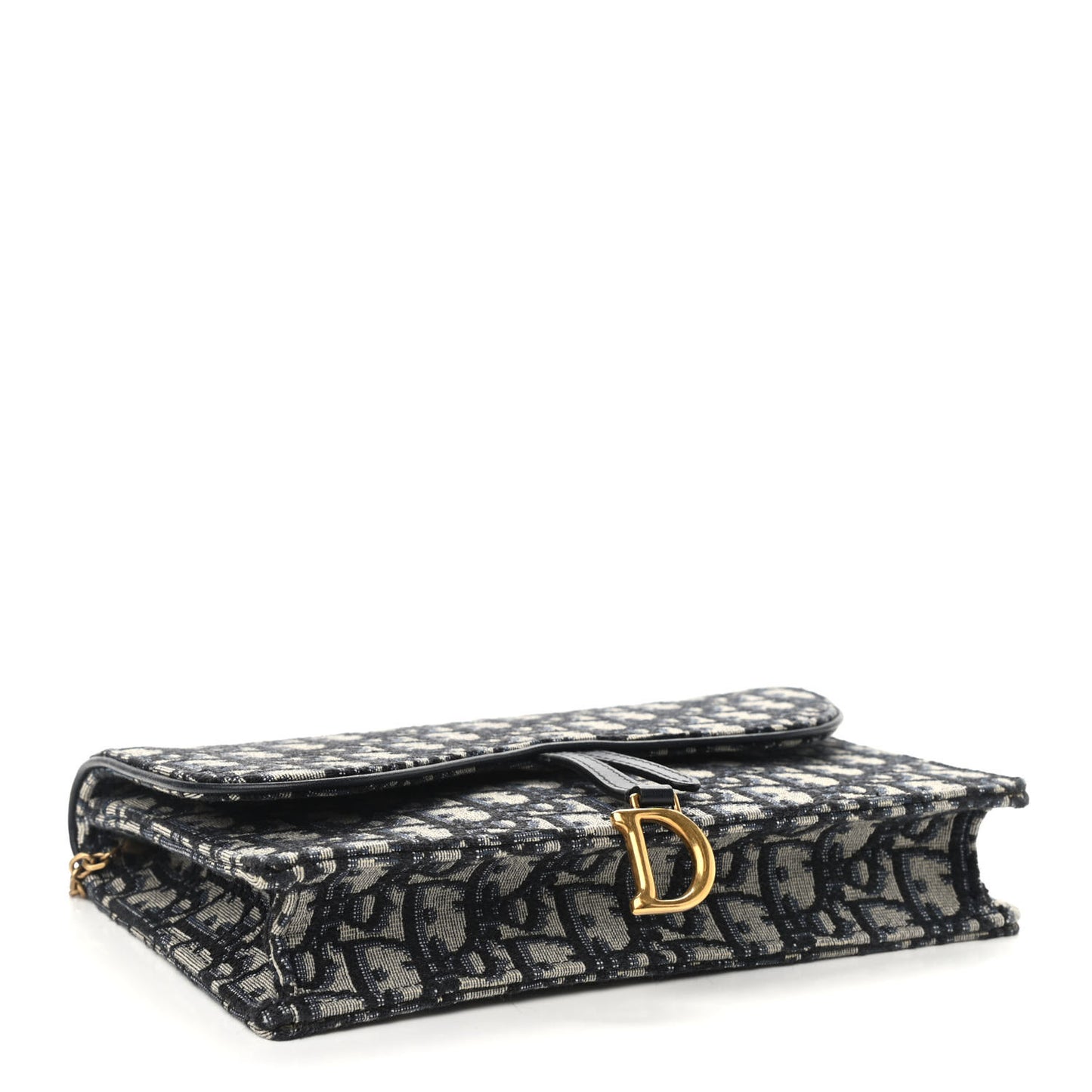 Oblique Saddle Chain Pouch Blue