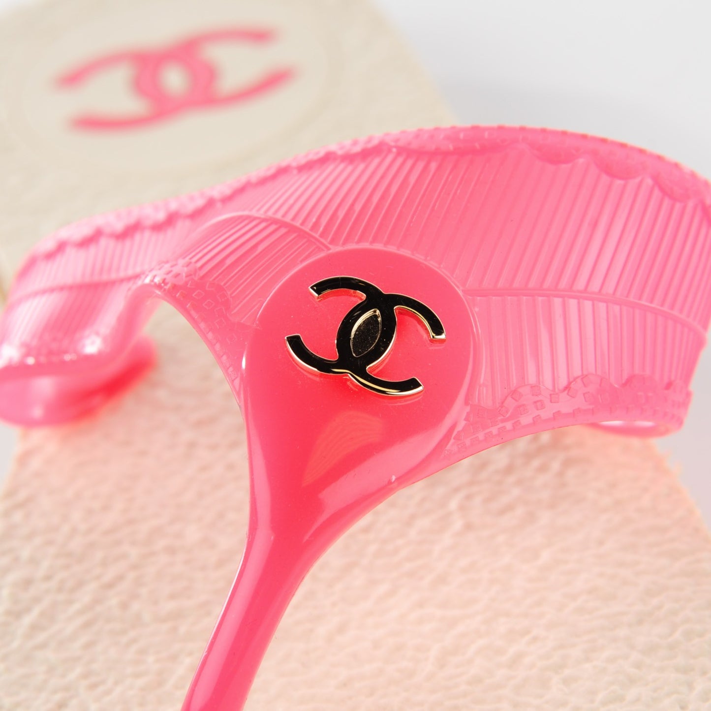 Rubber CC Thong Sandals 41 Pink