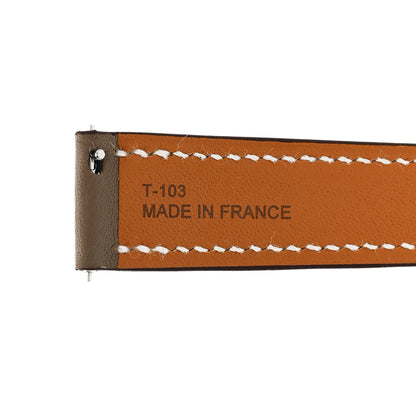 Hermes Swift 21mm Heure H Hour Watch Strap  Etoupe 5 of 5